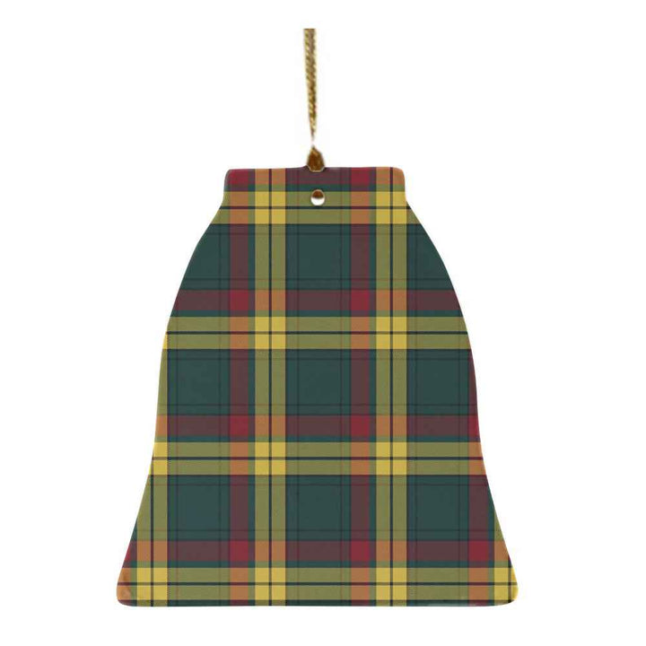 Scottish MacMillan Old Modern Clan Tartan Ceramic Ornament Bell Shape Tartan Plaid