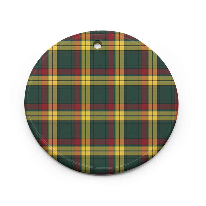 Scottish MacMillan Old Modern Clan Tartan Ceramic Ornament Circle Shape Tartan Plaid