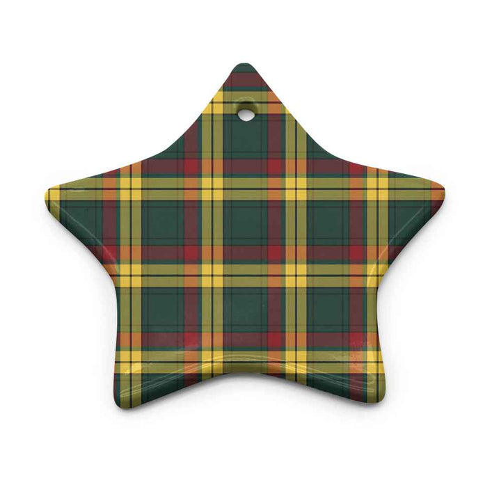 Scottish MacMillan Old Modern Clan Tartan Ceramic Ornament Star Shape Tartan Plaid