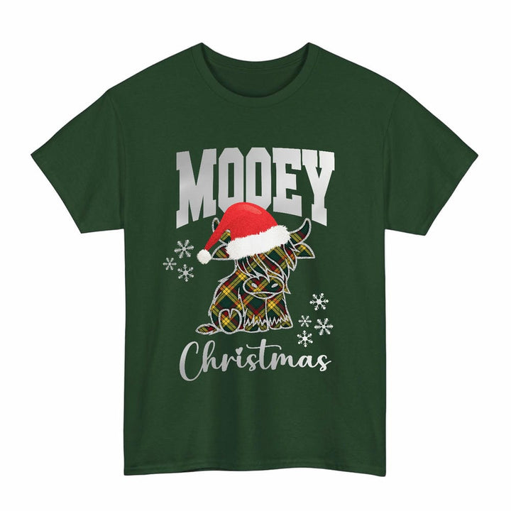 Scottish MacMillan Old Modern Clan Tartan T-Shirt - Mooey Christmas Tartan Plaid Forest Green Color