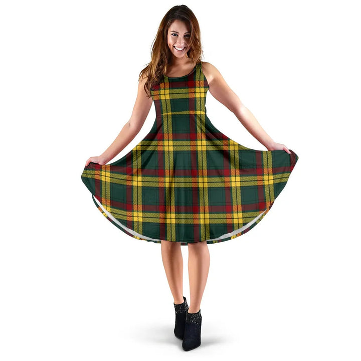 Scottish MacMillan Old Modern Clan Tartan Women Midi Dress