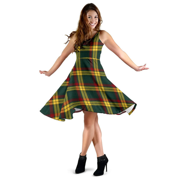 Scottish MacMillan Old Modern Clan Tartan Women Midi Dress