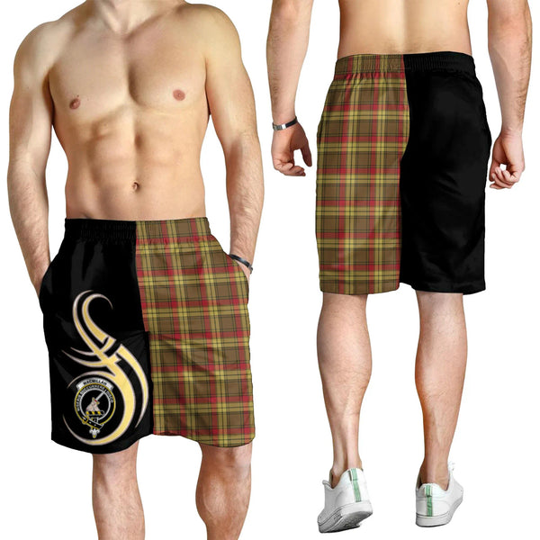 Scottish MacMillan Old Weathered Clan Crest Tartan Believe in Me Men's Shorts