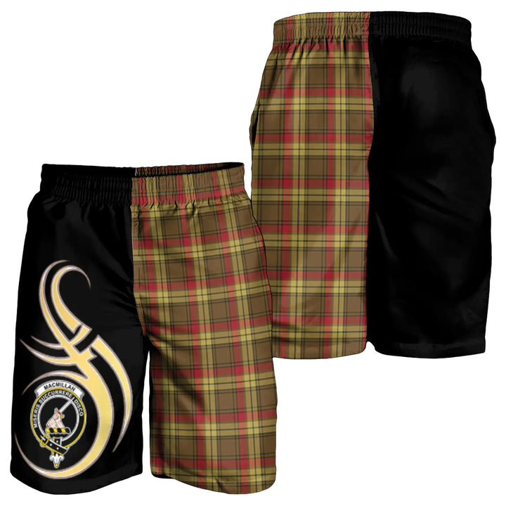 Scottish MacMillan Old Weathered Clan Crest Tartan Believe in Me Men's Shorts