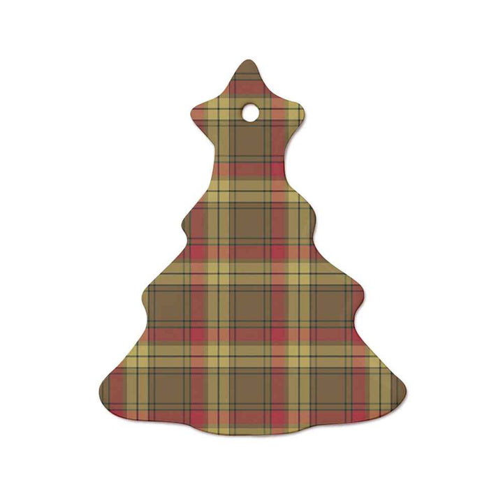 Scottish MacMillan Old Weathered Clan Tartan Ceramic Ornament  Tree Shape Tartan Plaid