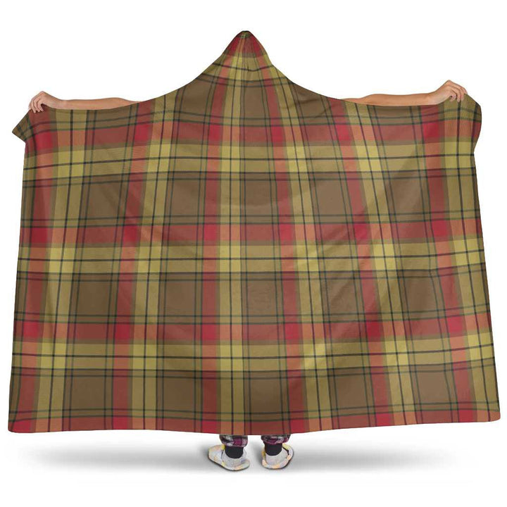 Scottish MacMillan Old Weathered Clan Tartan Hooded Blanket Tartan Plaid 1