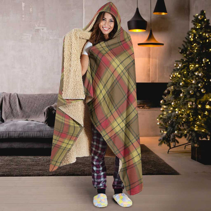 Scottish MacMillan Old Weathered Clan Tartan Hooded Blanket Tartan Plaid 6