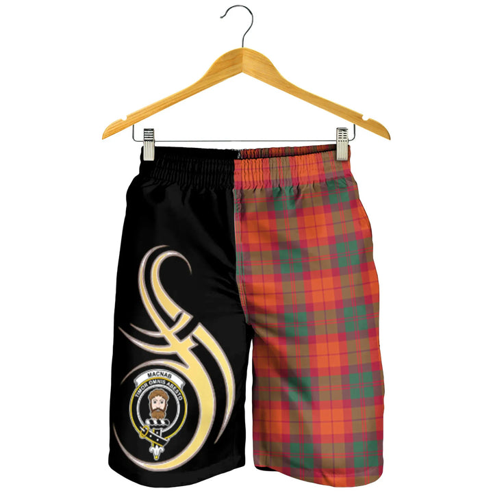 Scottish MacNab Ancient Clan Crest Tartan Believe in Me Men's Shorts