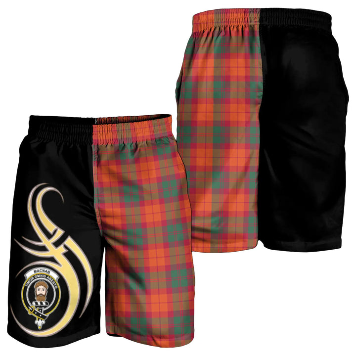 Scottish MacNab Ancient Clan Crest Tartan Believe in Me Men's Shorts