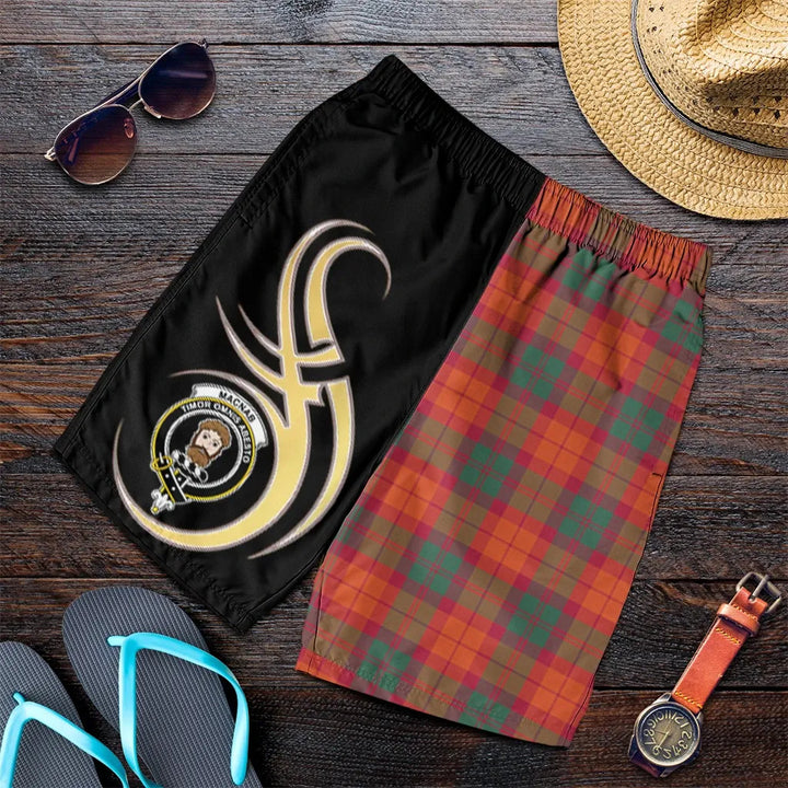 Scottish MacNab Ancient Clan Crest Tartan Believe in Me Men's Shorts