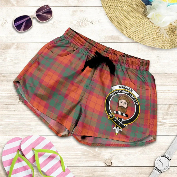 Scottish MacNab Ancient Clan Crest Tartan Women Shorts