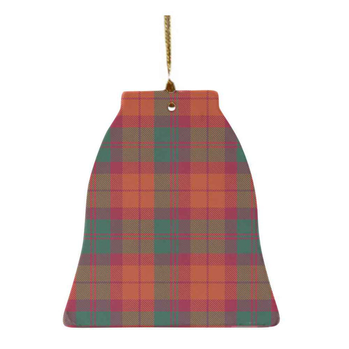 Scottish MacNab Ancient Clan Tartan Ceramic Ornament Bell Shape Tartan Plaid