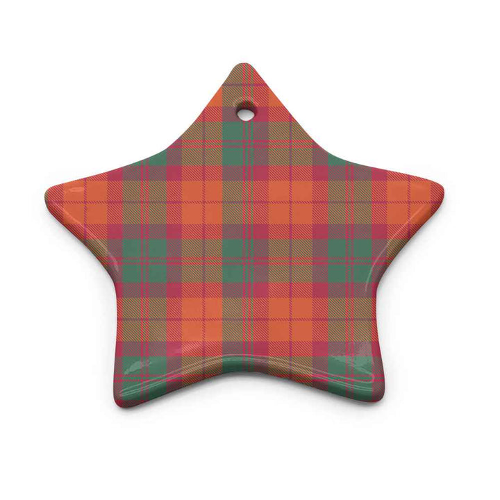 Scottish MacNab Ancient Clan Tartan Ceramic Ornament Star Shape Tartan Plaid