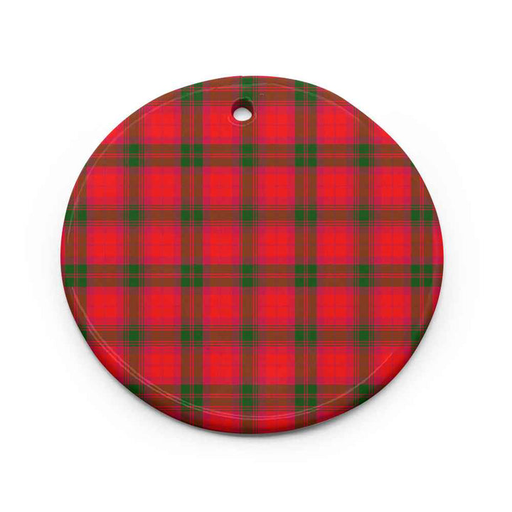 Scottish MacNab Modern Clan Tartan Ceramic Ornament Circle Shape Tartan Plaid