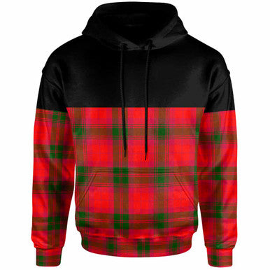 Scottish MacNab Modern Clan Tartan Hoodie - Horizontal Style Front Side Tartan Plaid