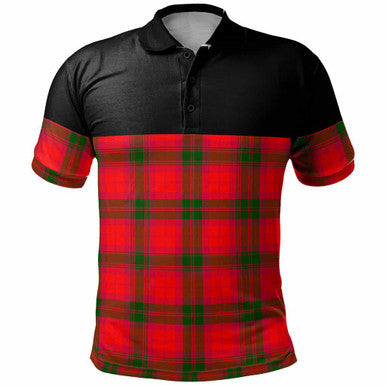 Scottish MacNab Modern Clan Tartan Polo Shirt - Horizontal Style Front Side Tartan Plaid