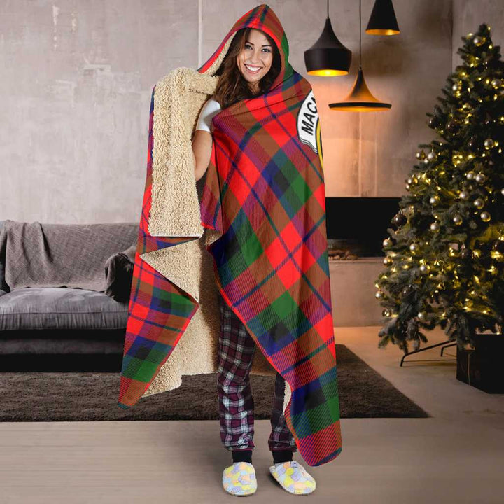 Scottish MacNaughten Clan Crest Tartan Hooded Blanket Tartan Plaid 6