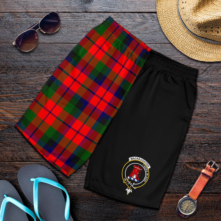Scottish MacNaughten Modern Clan Crest Tartan Half of Me Men's Shorts