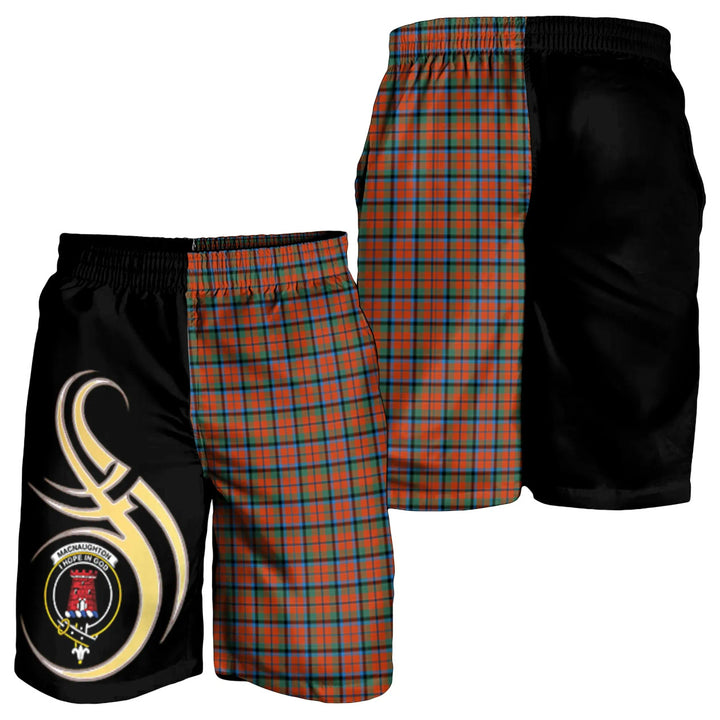 Scottish MacNaughton Ancient Clan Crest Tartan Believe in Me Men's Shorts