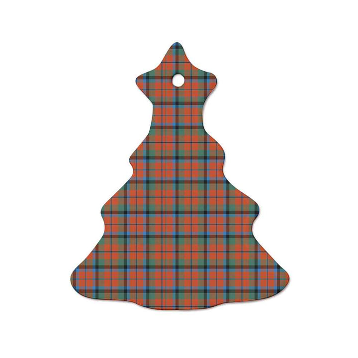 Scottish MacNaughton Ancient Clan Tartan Ceramic Ornament  Tree Shape Tartan Plaid