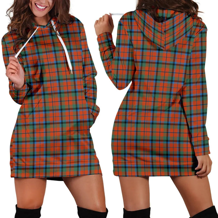 Scottish MacNaughton Ancient Clan Tartan Hoodie Dress