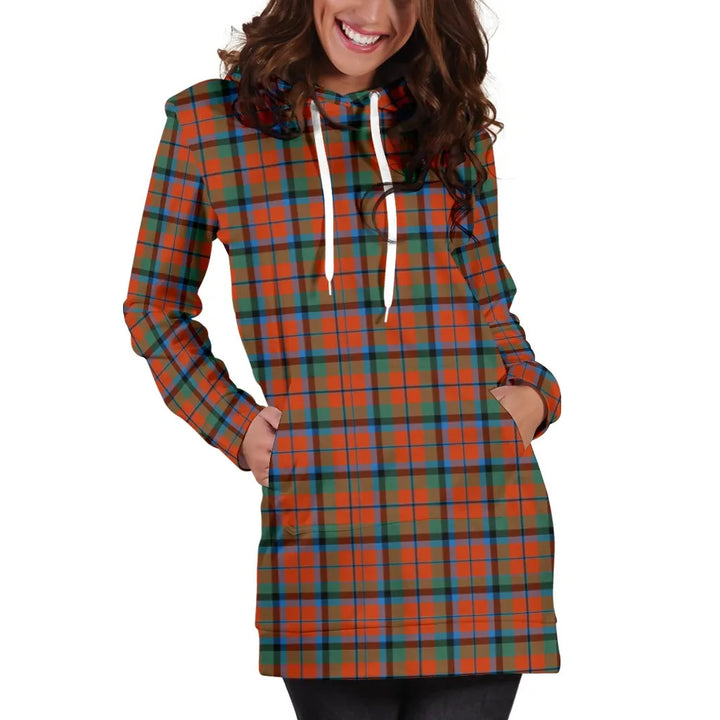 Scottish MacNaughton Ancient Clan Tartan Hoodie Dress