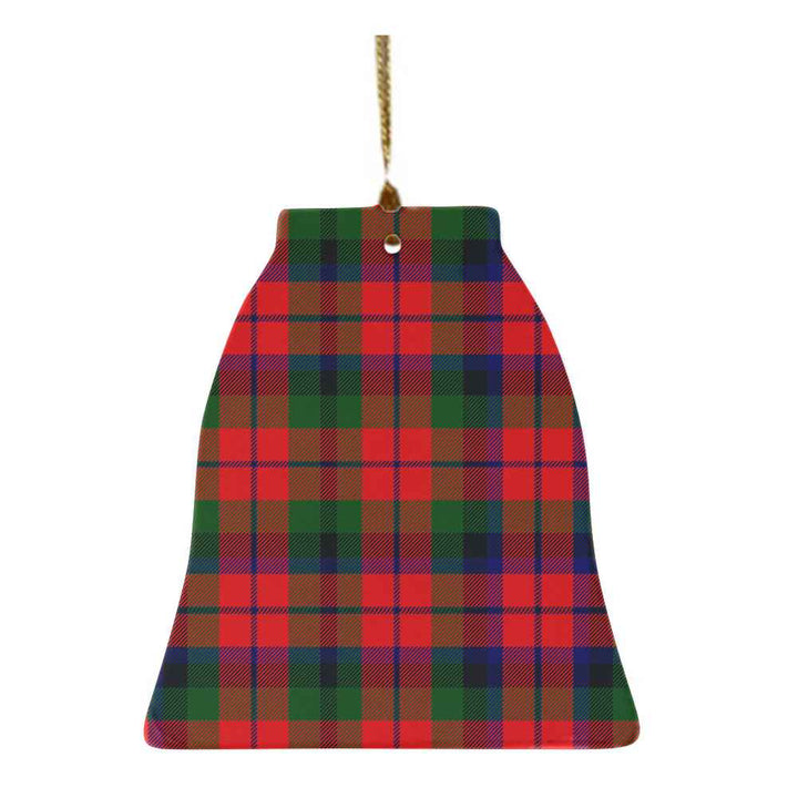 Scottish MacNaughton Modern Clan Tartan Ceramic Ornament Bell Shape Tartan Plaid