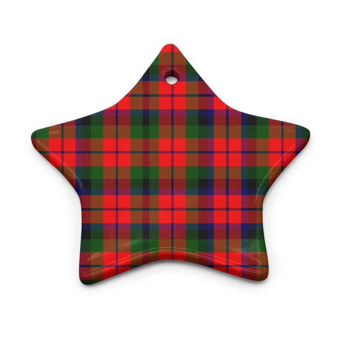Scottish MacNaughton Modern Clan Tartan Ceramic Ornament Star Shape Tartan Plaid