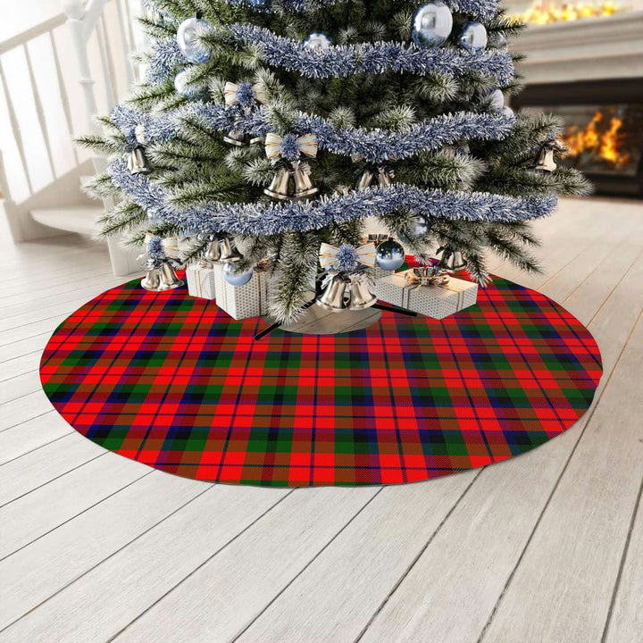 Scottish MacNaughton Modern Clan Tartan Christmas Tree Skirt No Tassels 3 Tartan Plaid