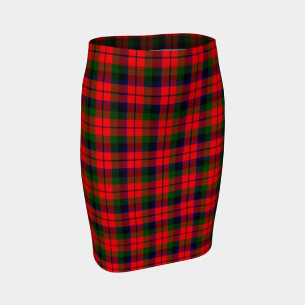 Scottish MacNaughton Modern Clan Tartan Fitted Skirt Tartan Plaid 1