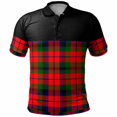 Scottish MacNaughton Modern Clan Tartan Polo Shirt - Horizontal Style Front Side Tartan Plaid
