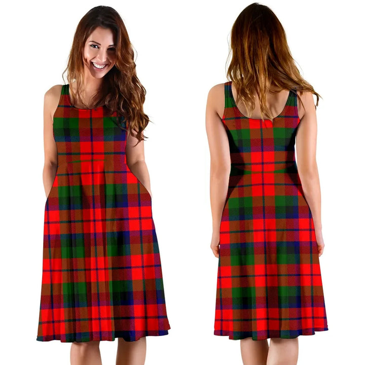 Scottish MacNaughton Modern Clan Tartan Women Midi Dress