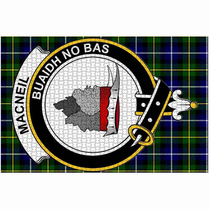 Scottish MacNeil of Barra Clan Crest Tartan Jigsaw Puzzle 2