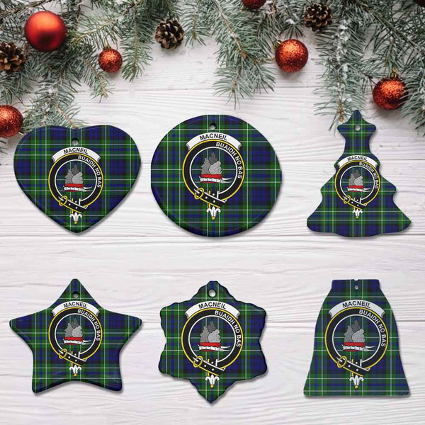 Scottish MacNeil of Colonsay Clan Crest Tartan Ceramic Ornament All Tartan Plaid