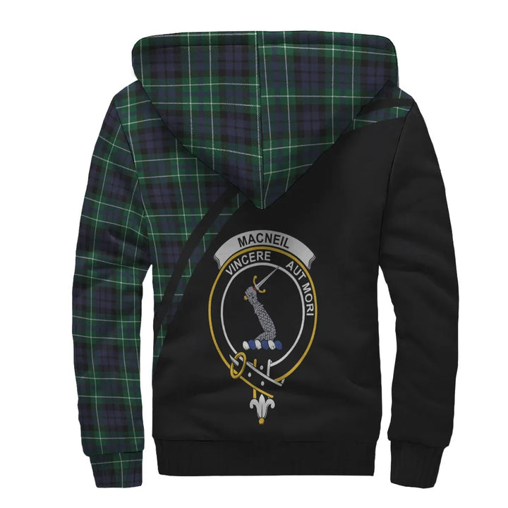 Scottish MacNeil of Colonsay Clan Crest Tartan Curve Sherpa Hoodie