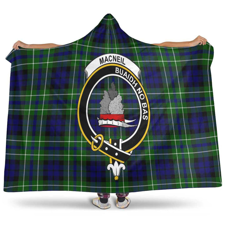 Scottish MacNeil of Colonsay Clan Crest Tartan Hooded Blanket Tartan Plaid 1