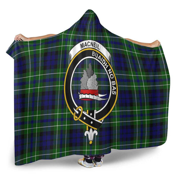Scottish MacNeil of Colonsay Clan Crest Tartan Hooded Blanket Tartan Plaid 2