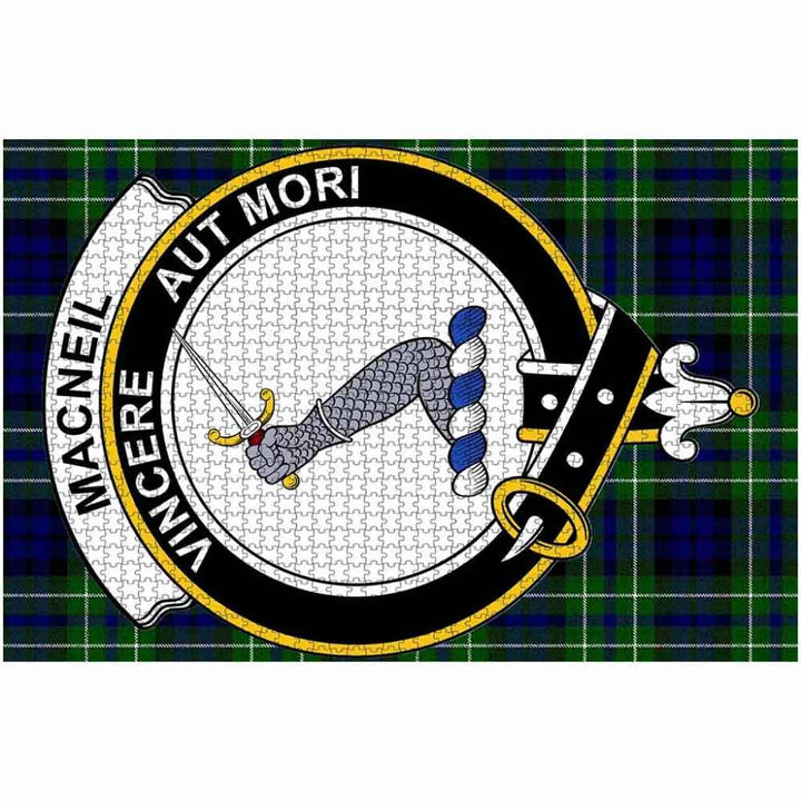 Scottish MacNeil of Colonsay Clan Crest Tartan Jigsaw Puzzle 2