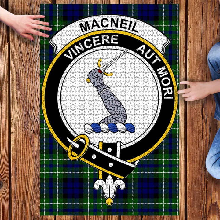 Scottish MacNeil of Colonsay Clan Crest Tartan Jigsaw Puzzle 3