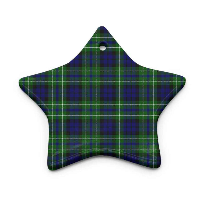 Scottish MacNeil of Colonsay Modern Clan Tartan Ceramic Ornament Star Shape Tartan Plaid