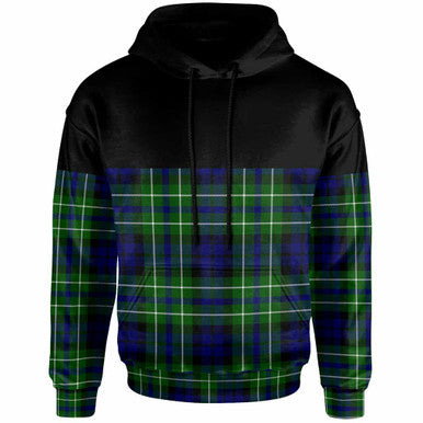 Scottish MacNeil of Colonsay Modern Clan Tartan Hoodie - Horizontal Style Front Side Tartan Plaid