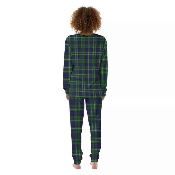 Scottish MacNeil of Colonsay Modern Clan Tartan Pajama Set Women Back Side Tartan Plaid
