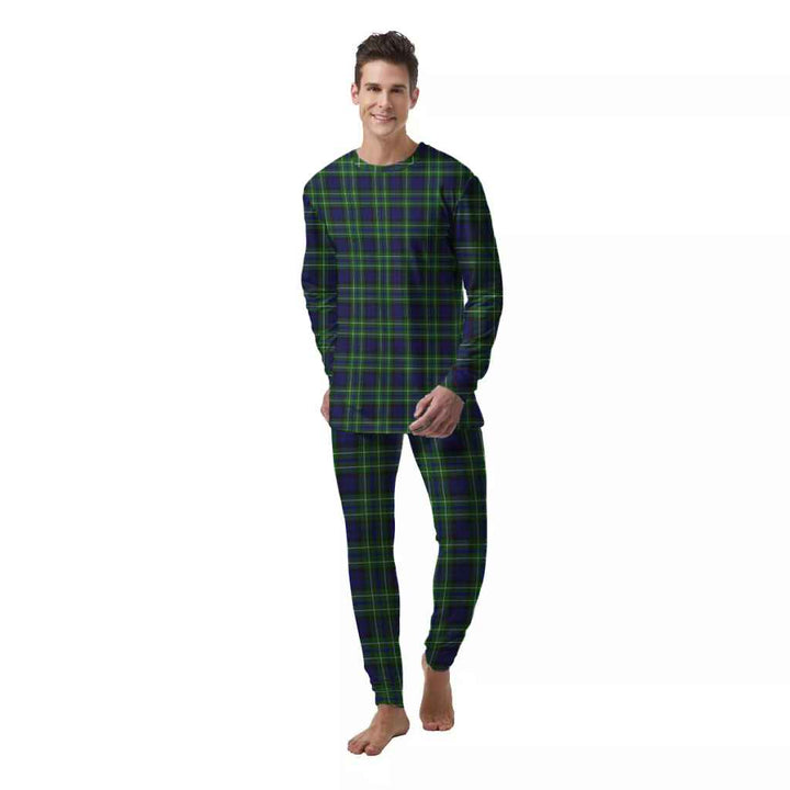 Scottish MacNeil of Colonsay Modern Clan Tartan Pajama Set  Men Front Side Tartan Plaid
