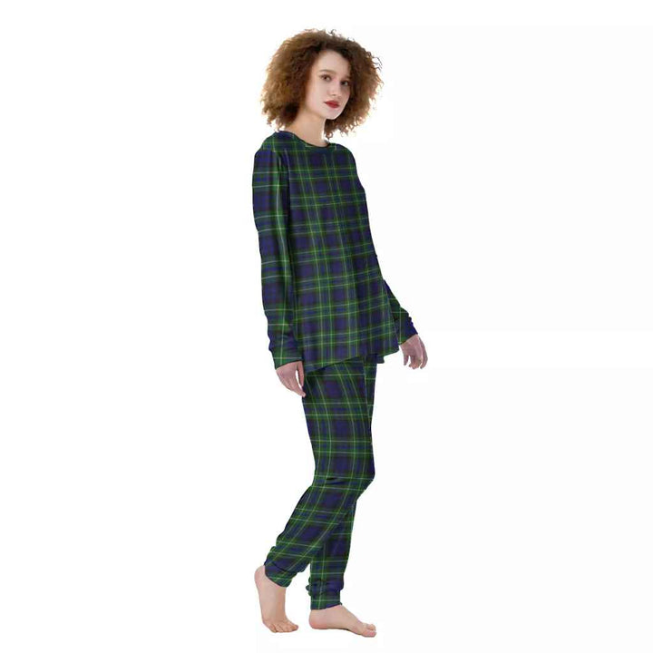 Scottish MacNeil of Colonsay Modern Clan Tartan Pajama Set Women Front Side Tartan Plaid