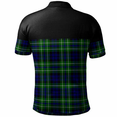 Scottish MacNeil of Colonsay Modern Clan Tartan Polo Shirt - Horizontal Style Back Side Tartan Plaid