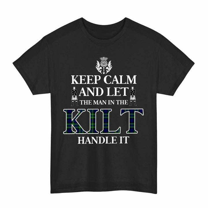 Scottish MacNeil of Colonsay Modern Clan Tartan T-Shirt - Keep Calm Tartan Plaid Black Color