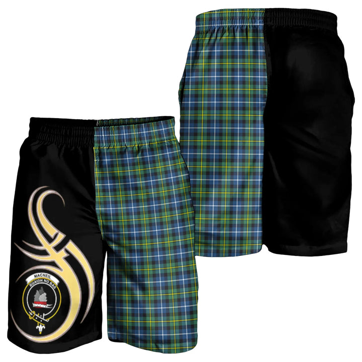Scottish MacNeill of Barra Ancient Clan Crest Tartan Believe in Me Men's Shorts