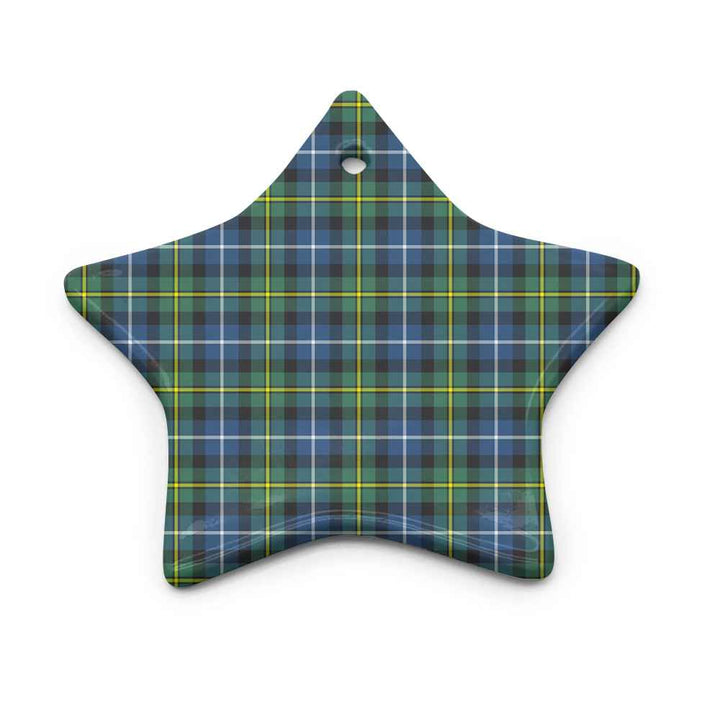 Scottish MacNeill of Barra Ancient Clan Tartan Ceramic Ornament Star Shape Tartan Plaid