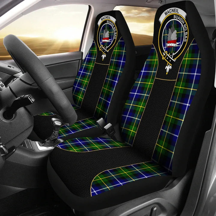 Scottish MacNeill of Barra Clan Crest Tartan Car Seat Covers - Special Style 1