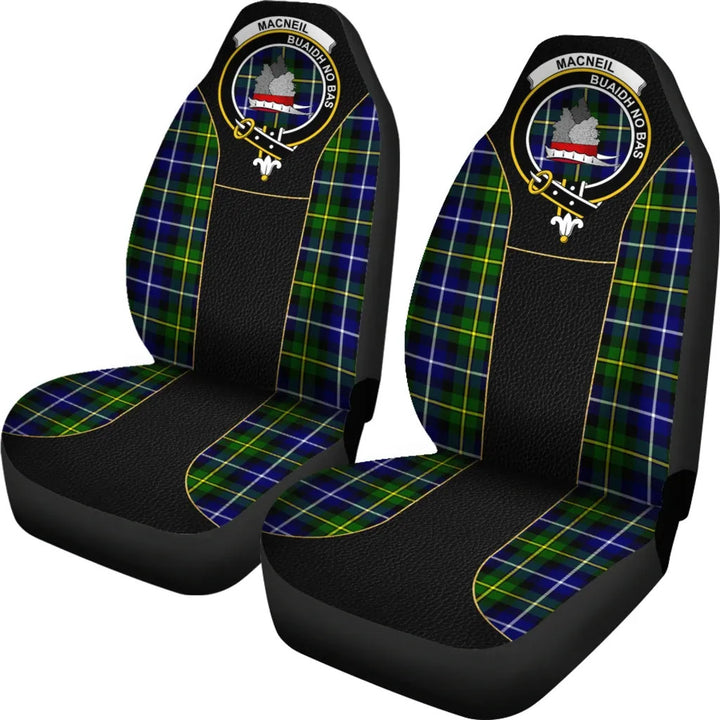 Scottish MacNeill of Barra Clan Crest Tartan Car Seat Covers - Special Style 2